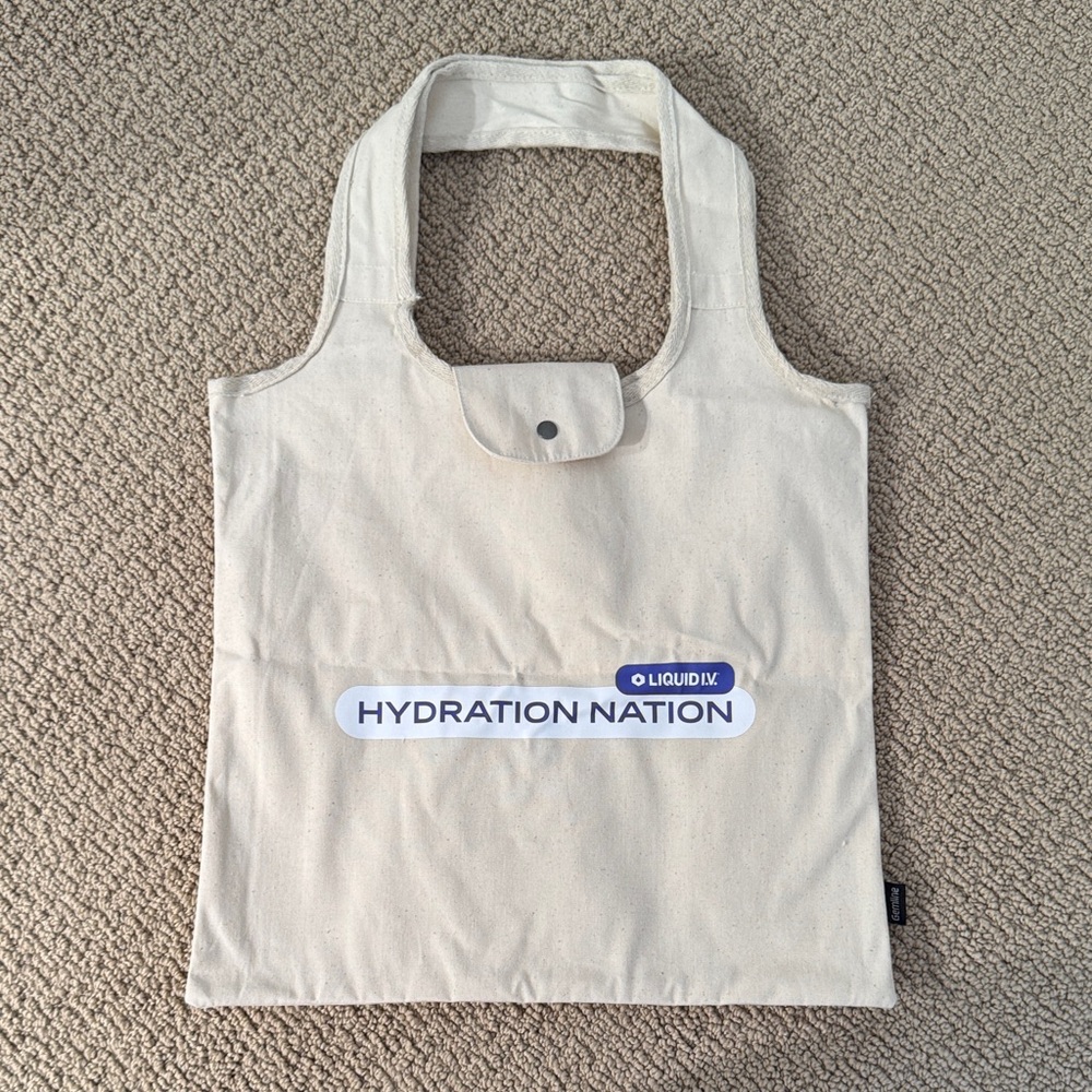 LiquidIV Cream Tote Bag